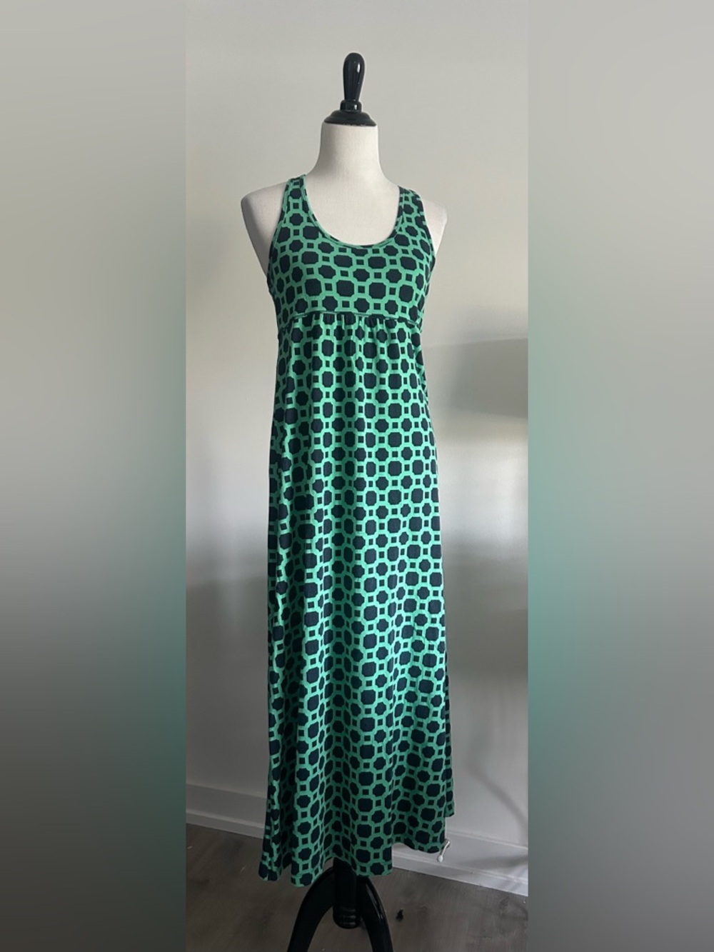 Banana Republic Green Geometric Maxi Dress